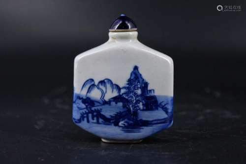 Qing Porcelain Blue&White Snuff Bottle