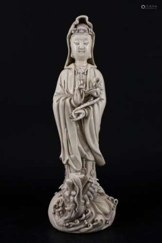 Qing Porcelain Dehuaci GuanYin Figure