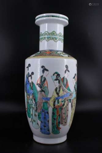 Large Late Qing Porcelain Famille Rose Vase