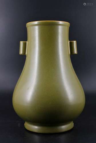 Qing Porcelain Tea Dust Green Vase