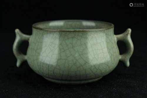 Chinese Song Porcelain Crackle Brush Pot