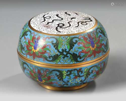 A CHINESE CLOISONNÉ 'ISLAMIC MARKET' PASTE BOX