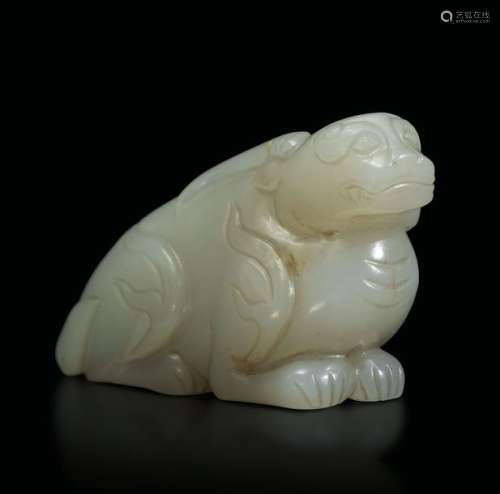 A white jade figure, China, Qing Dynasty