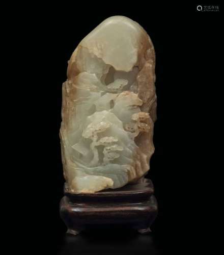 A jade and russet mountain, China, Qing Dynasty