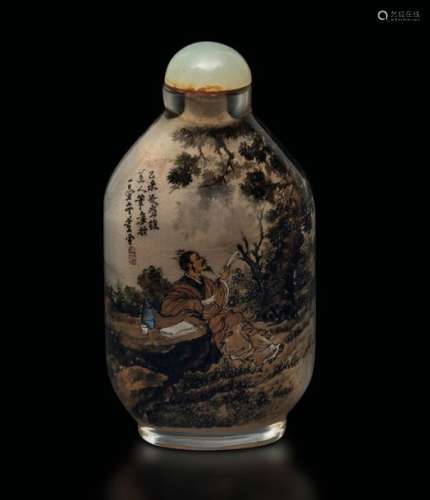 A glass snuff bottle, China, early 1900s