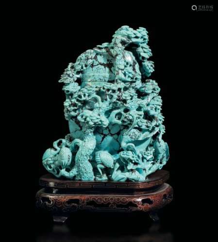 A turquoise vase, China, Qing Dynasty, 1800s