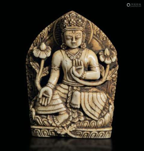 An ivory Buddha Sakyamuni, Tibet, 1600s