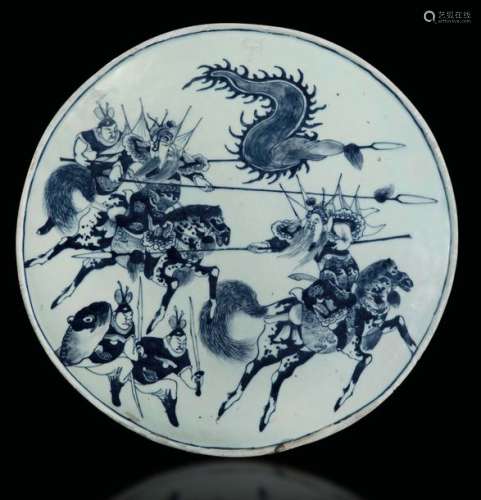 A porcelain plaque, China, Qing Dynasty
