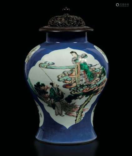 A lidded potiche, China, Qing Dynasty