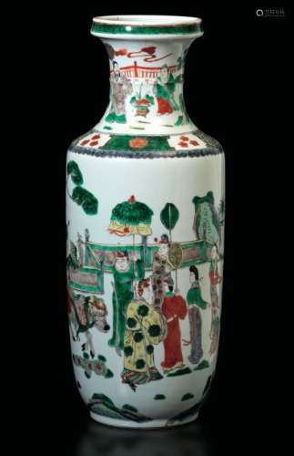 A Green Family vase, China, Qing Dynasty