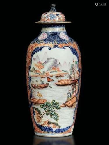 A porcelain potiche, China, Qing Dynasty