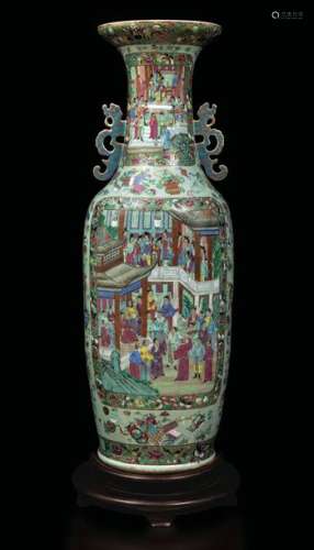 A Pink Family vase, China, Qing Dynasty, 1800s
