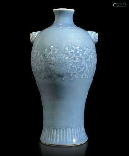A Clair de Lune Meiping vase, China, Qing Dynasty