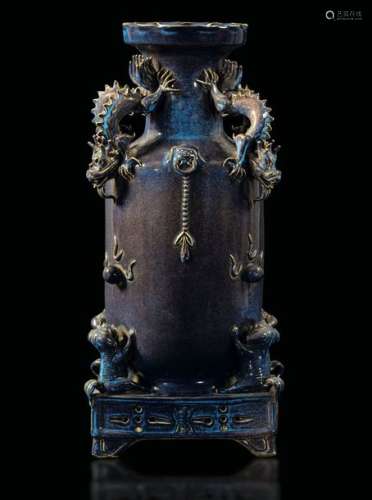A rare flambè porcelain vase, China, Shen Kuan