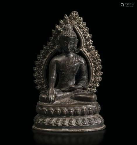 A bronze Buddha Sakyamuni, Nepal, 1500s