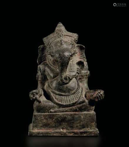A bronze Ganesha, India, 1300s
