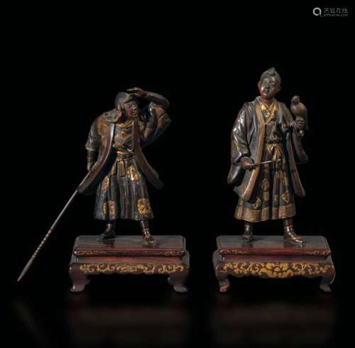 Twi bronze sculptures, Japan, Meiji period