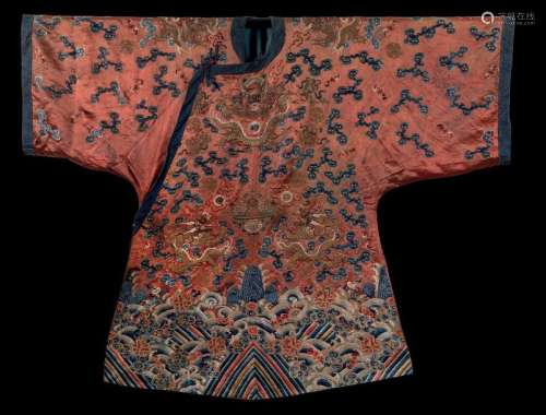 A silk Imperial robe, China, Qing Dynasty