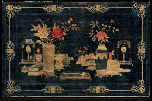 A naturalistic carpet, China, Beijing, 1800s