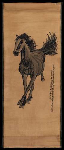 An ink painting on paper, China, 19th century