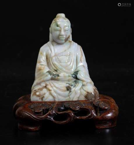 A jadeite Buddha, China, Republic, 1900s