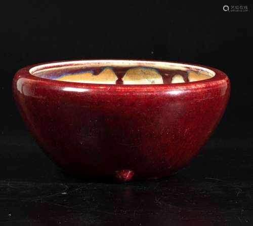 An oxblood porcelain bowl, China, Qing Dynasty