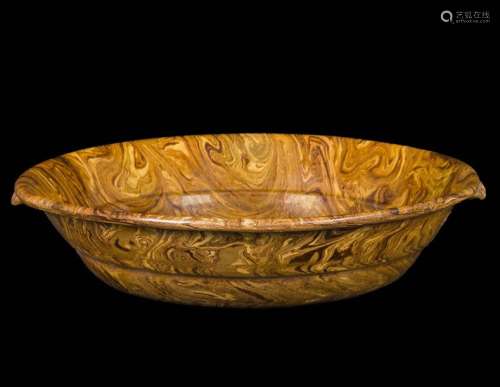A marble glazed grès bowl, China, Song Dynasty