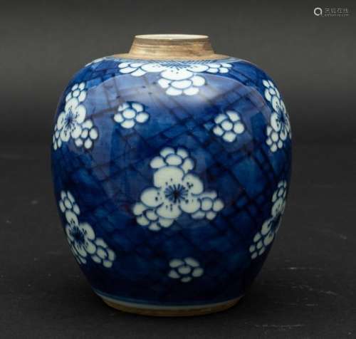 A porcelain Ginger Jar, China, Qing Dynasty