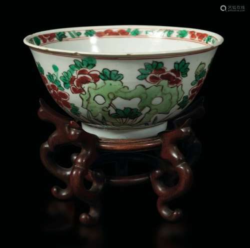 A Wucai vase, China, Qing Dynasty