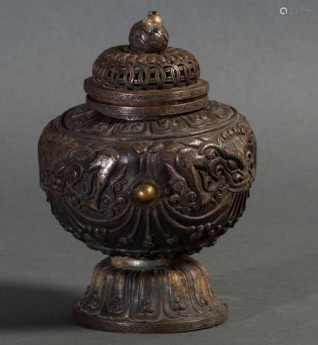 A bronze container, Tibet, 1800s