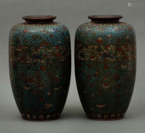 Two enamelled vases, Japan, 1800s