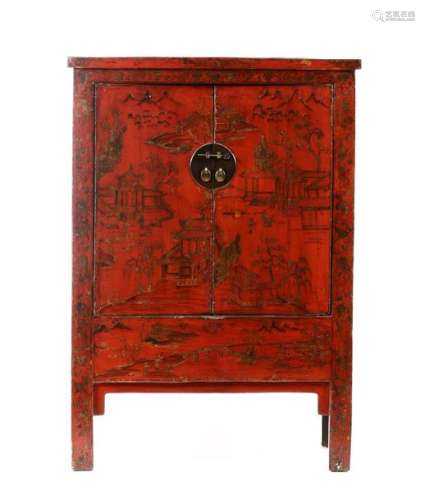 A lacquered cabinet, China, Qing Dynasty