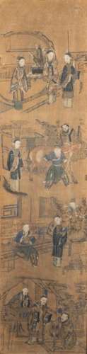 A painting on paper, China, Qing Dynasty, 1800s