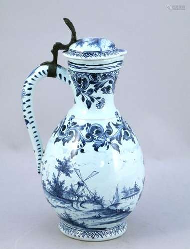 CIDRE PICHET covered in earthenware with a blue wh…