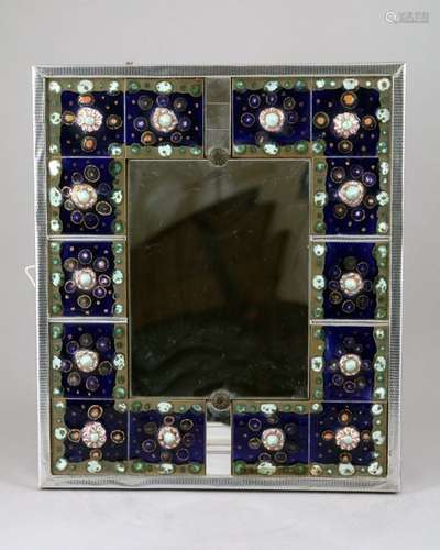 MIRROR and its frame composed of fourteen ceramic …