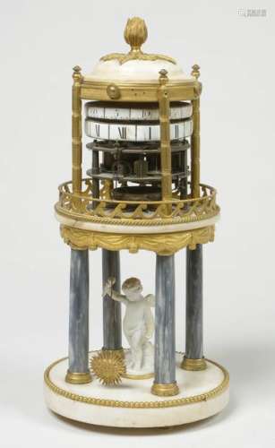Louis XVI style clock with vertical movement in wh…
