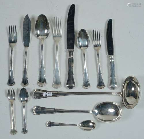 Set of 136 silver cutlery sets 800/1000th, 835/100…