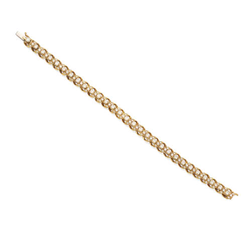 A diamond and 18k gold bracelet, Tiffany & Co., Swiss