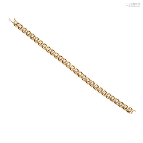 A diamond and 18k gold bracelet, Tiffany & Co., Swiss