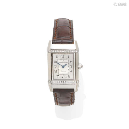 A Lady's Diamond and Steel Reverso Wristwatch, Jaeger-LeCoultre