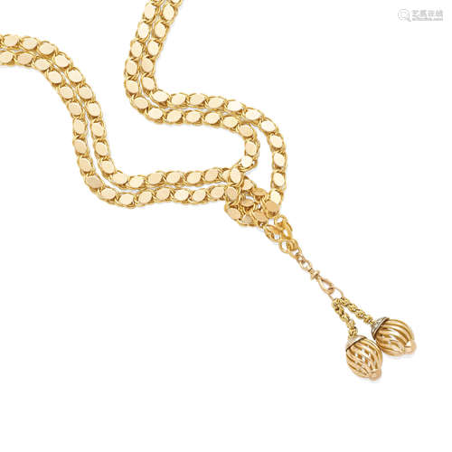 A fancy long gold chain