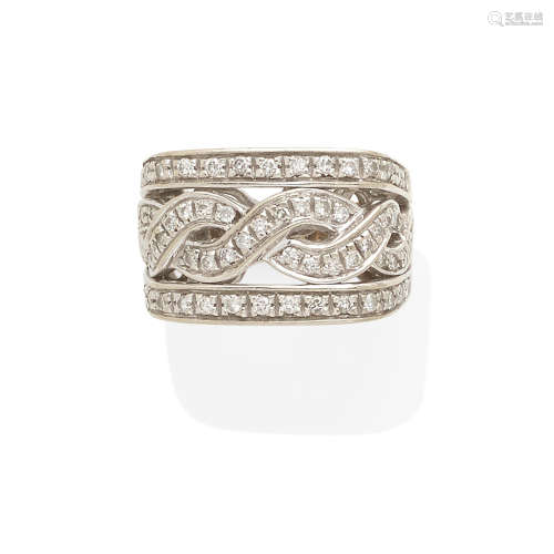 A white gold and diamond ring
