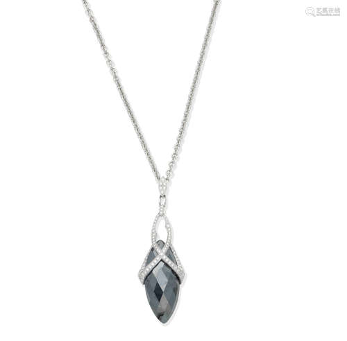 A hematite and diamond 'Jewelvine' pendant necklace, by Stephen Webster