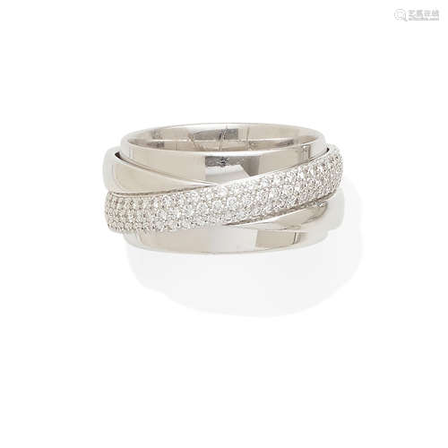 A white gold and diamond band, Piaget