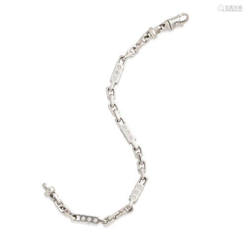 A diamond and white gold bracelet