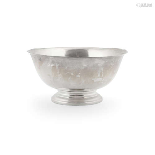 An American sterling silver bowl  by Ellmore Silver Co., Meriden, CT, 1935-1960