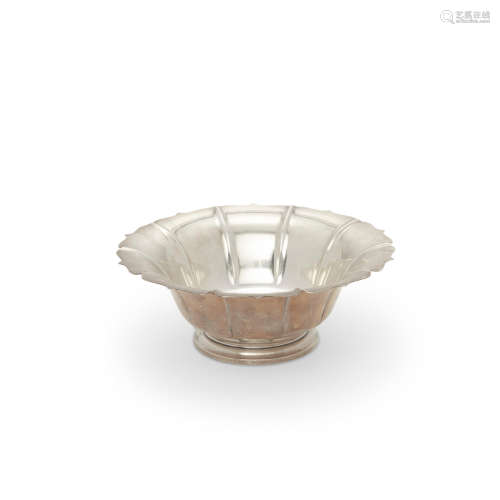 An American sterling silver footed bowl  by Shreve & Co., San Francisco, CA, 20th century