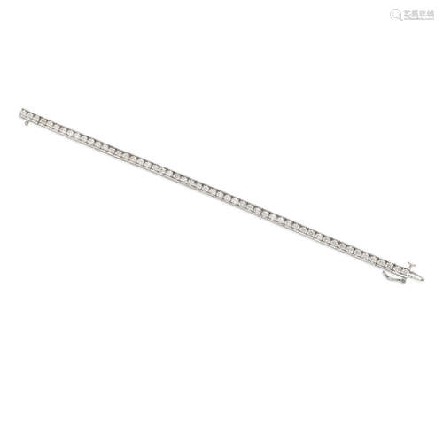 a white gold and diamond bracelet