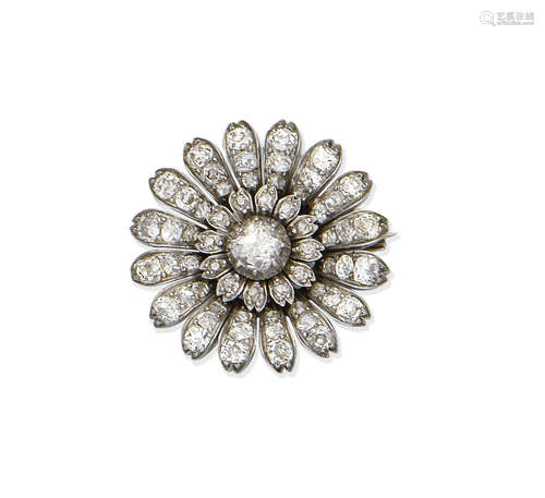 A late 19th century diamond brooch