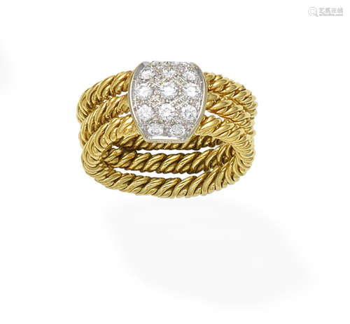 A diamond-set dress ring, by Pomellato